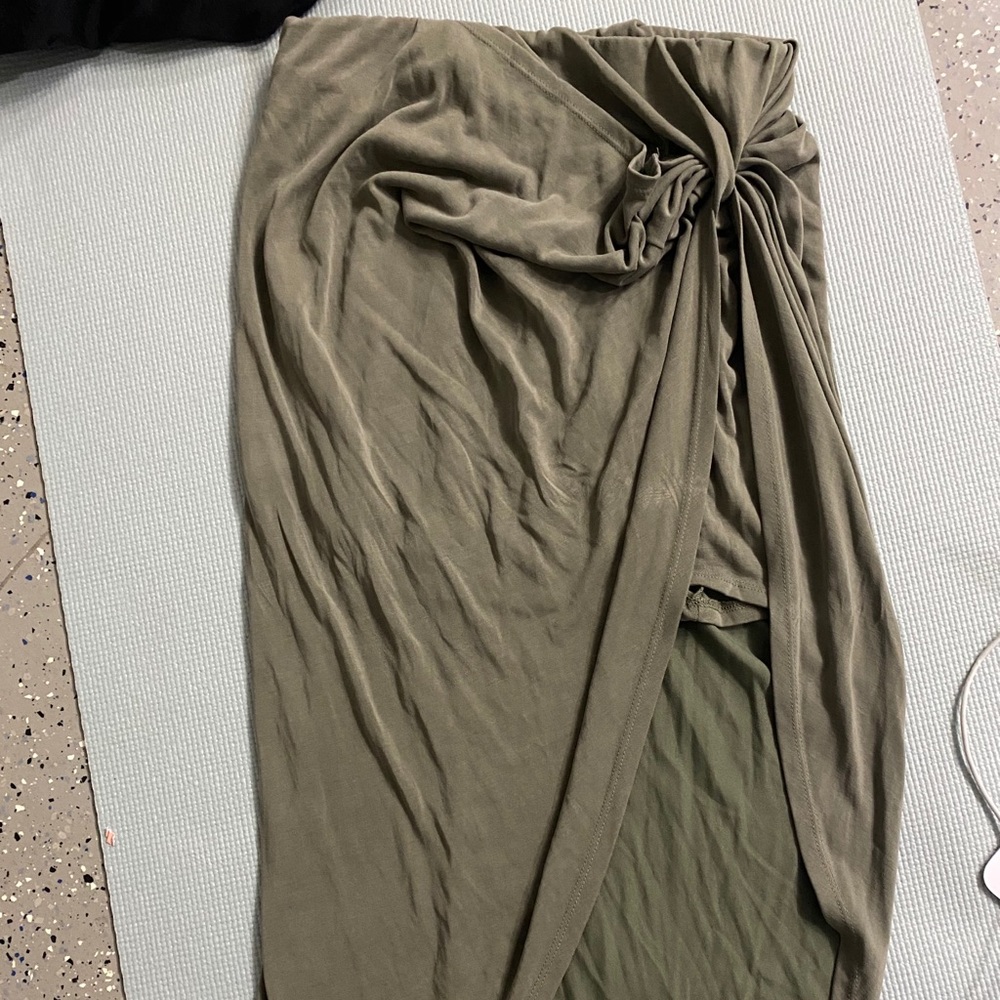 Army green skirt